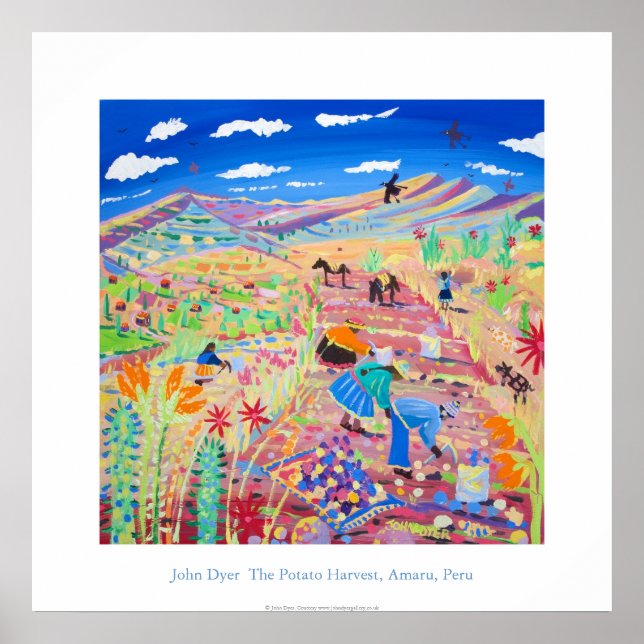 Poster d'art : La récolte de pommes de terre, Amar (Devant)