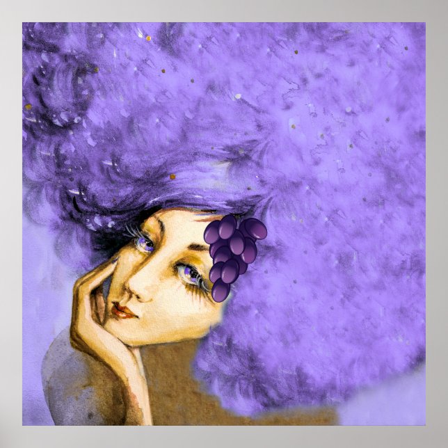 Poster d'art Lady Merlot (Devant)