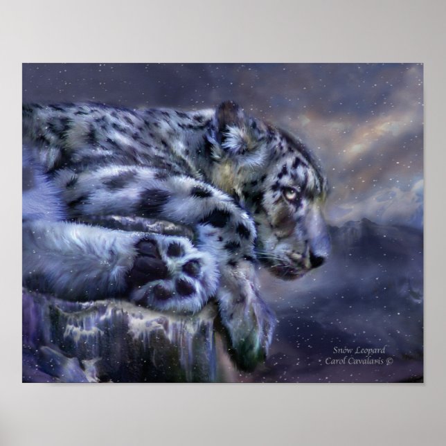 Poster d'art léopard des neiges/Imprimer (Devant)