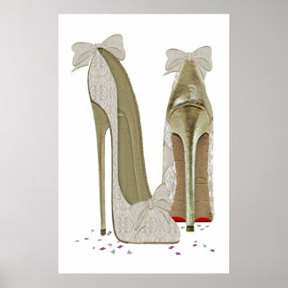 Poster d'art mariage Stiletto High Heures