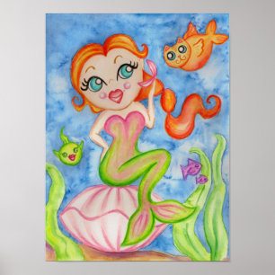 Poster d'art Mermaid Imprimer
