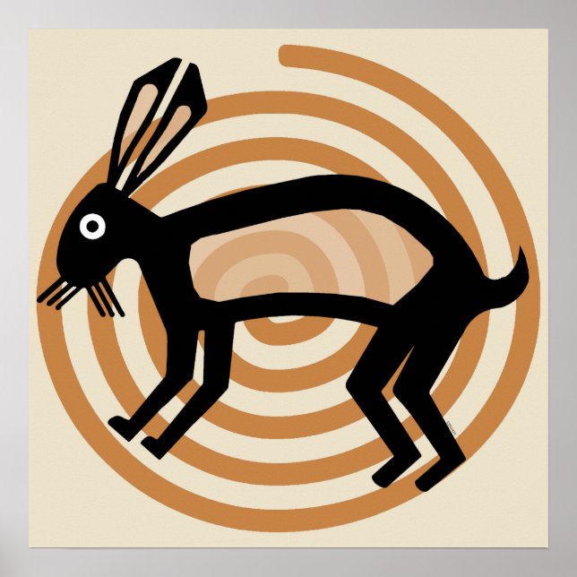 Poster d'art Mimbres Rabbit (Devant)