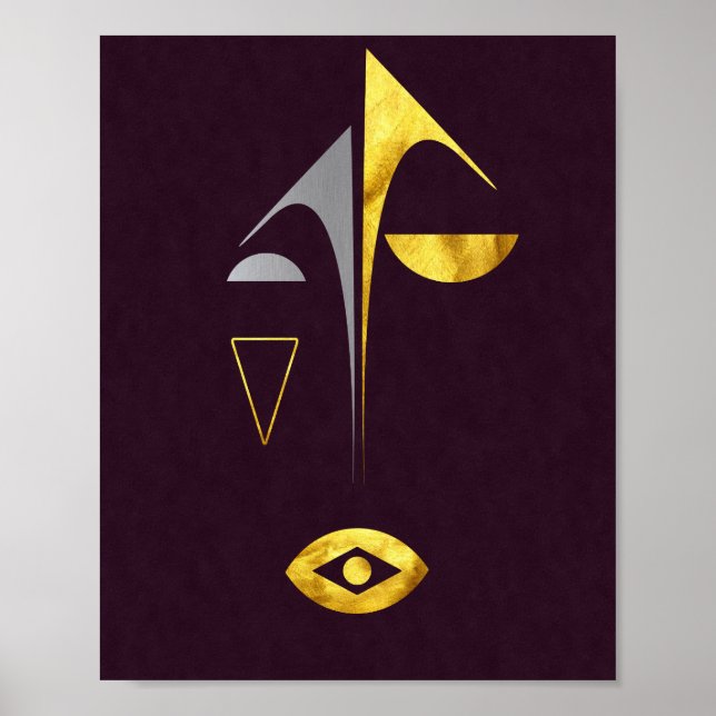 Poster d'art minimaliste Abstrait moderne (Devant)