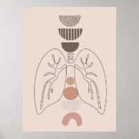 Poster d'art moderne anatomie médicale murale