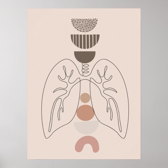 Poster d'art moderne anatomie médicale murale (Devant)