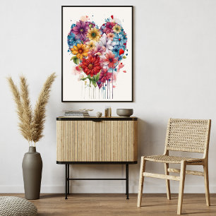Poster d'art moderne Flower Heart