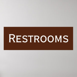 Poster d'art mural des toilettes Brown Imprimer