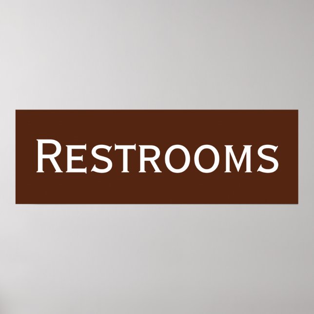 Poster d'art mural des toilettes Brown Imprimer (Devant)