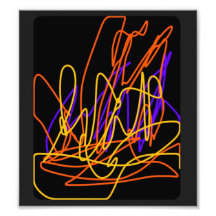 Poster d'art mural, design d'art néon original, co