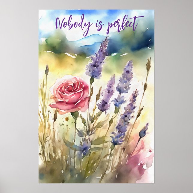 Poster d'art mural Motivational Watercolor 97 (Devant)