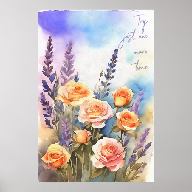Poster d'art mural Motivational Watercolor 99 (Devant)