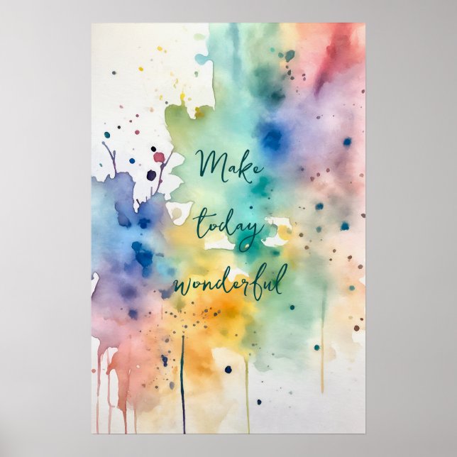 Poster d'art mural Motivationnel aquarelle 12 (Devant)