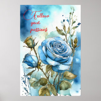 Poster d'art mural Motivationnel Aquarelle 76