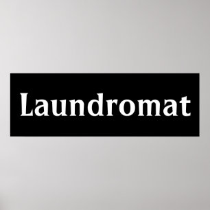 Poster d'art mural noir Lave-linge Imprimer