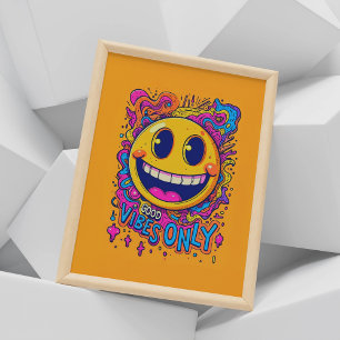 Poster d'art mural rétro Good Vibes Only