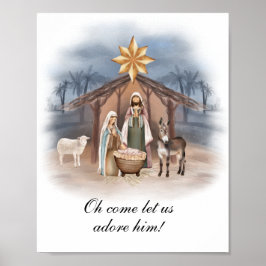 Poster d'art murale de Noël, Jésus