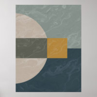 Poster d'art Neutre demi-cercle personnalisé garço