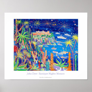 Poster d'art : "Nuits d'Antiquité, Monaco"