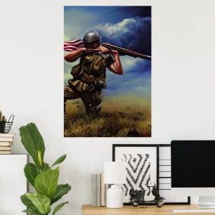 Poster d'Art numérique du soldat moderne IA #04