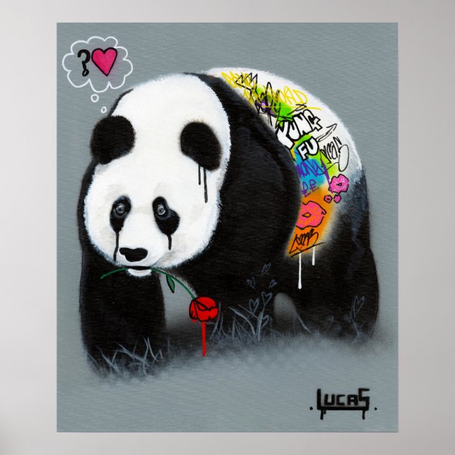 Poster d'art Panda "Not Kung Fu" (Devant)