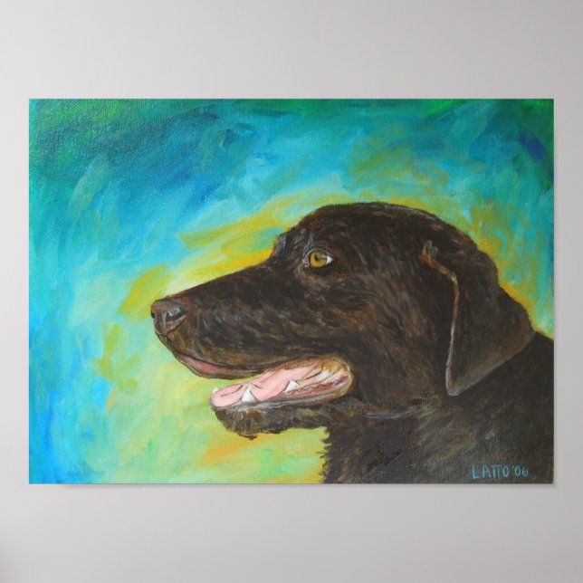 Poster d'art peint par Retriever Black Labrador Im (Devant)