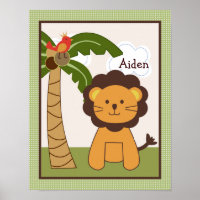 Poster d'art personnel de Jungle Pals Lion