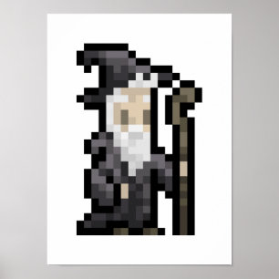 Poster d'art Pixel Assistant 8 bits