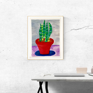 Poster d'art Plante de serpent coloré