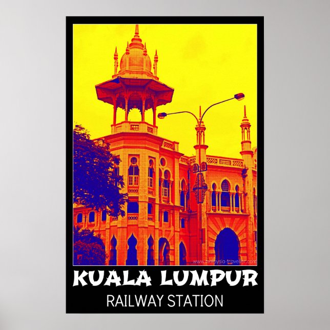 Poster d'art pop de la gare de Kuala Lumpur (Devant)