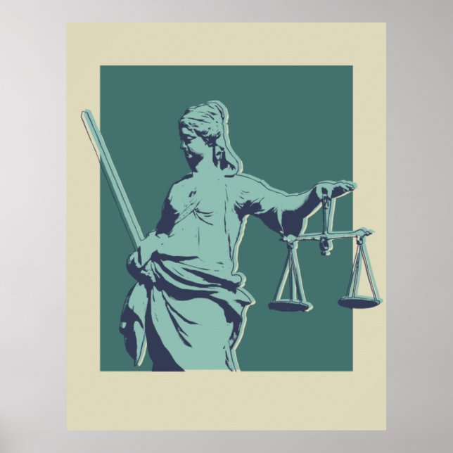 Poster d'art pop de Lady Justice (Devant)