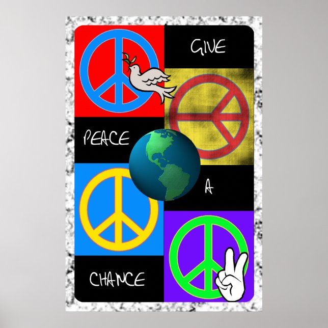 Poster d'art pop de Peace a Chance (Devant)