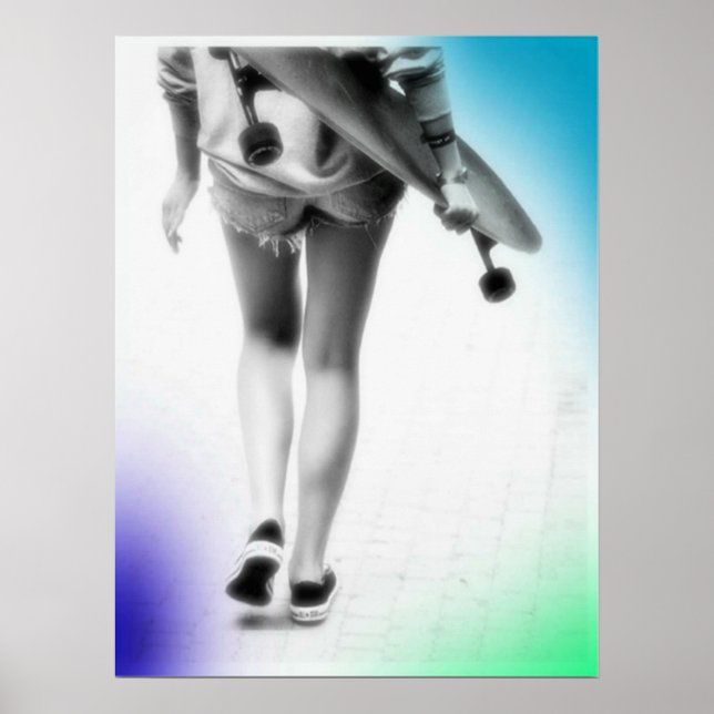 Poster d'art Pop Girl Skater (Devant)