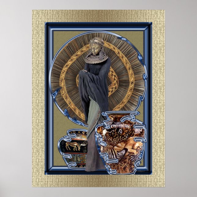 Poster d'art populaire afrocentrique moderne Impri (Devant)