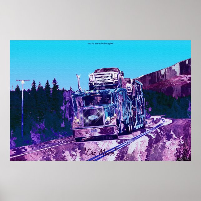 Poster d'art pour chauffeur de camion automobile (Devant)