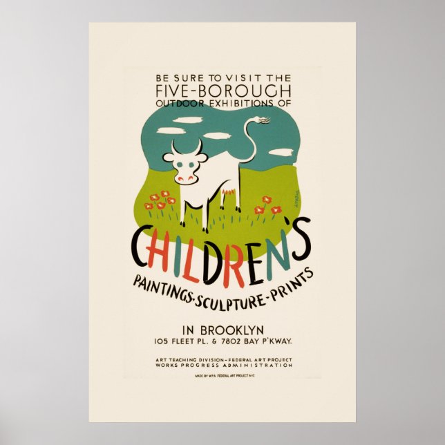 Poster d'art pour enfants vintage (Devant)
