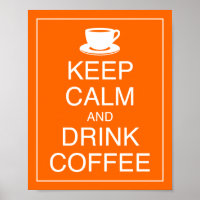 Poster d'art pour garder le calme et boire du café