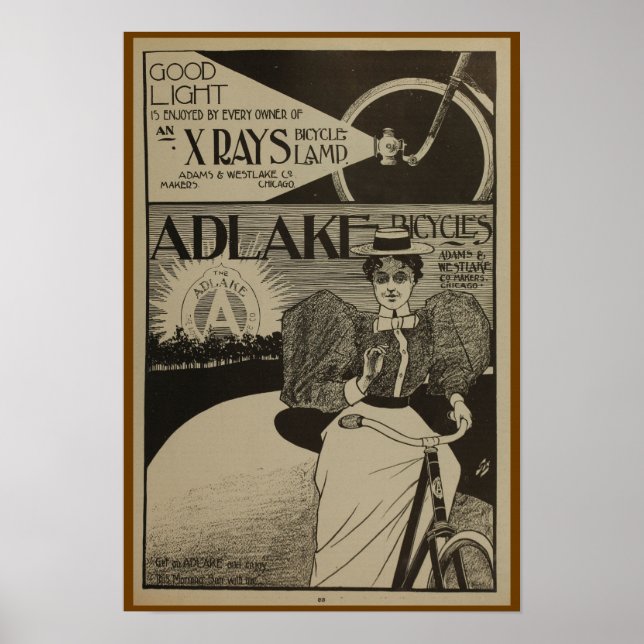 Poster d'art publicitaire Adlake Bicycle Magazine  (Devant)