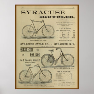 Poster d'art publicitaire du magazine Vintage Bicy