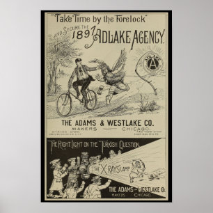 Poster d'art publicitaire du magazine Vintage Bicy