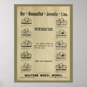 Poster d'art publicitaire du magazine Vintage Bicy