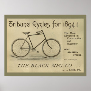 Poster d'art publicitaire du magazine Vintage Bicy