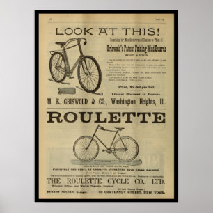 Poster d'art publicitaire du magazine Vintage Bicy