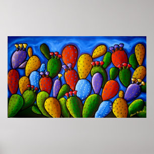 Poster d'art Rainbow Prickly Pear Cactus
