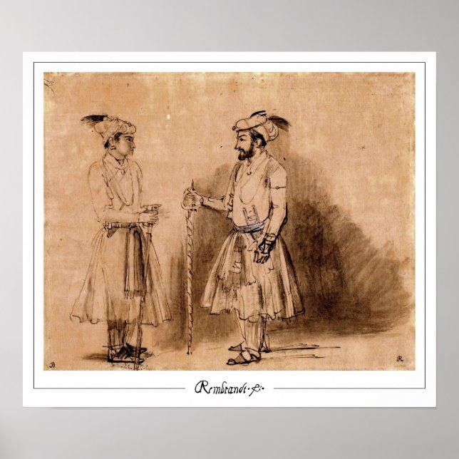 Poster d'art Rembrandt van Rijn Zedign #114 (Devant)