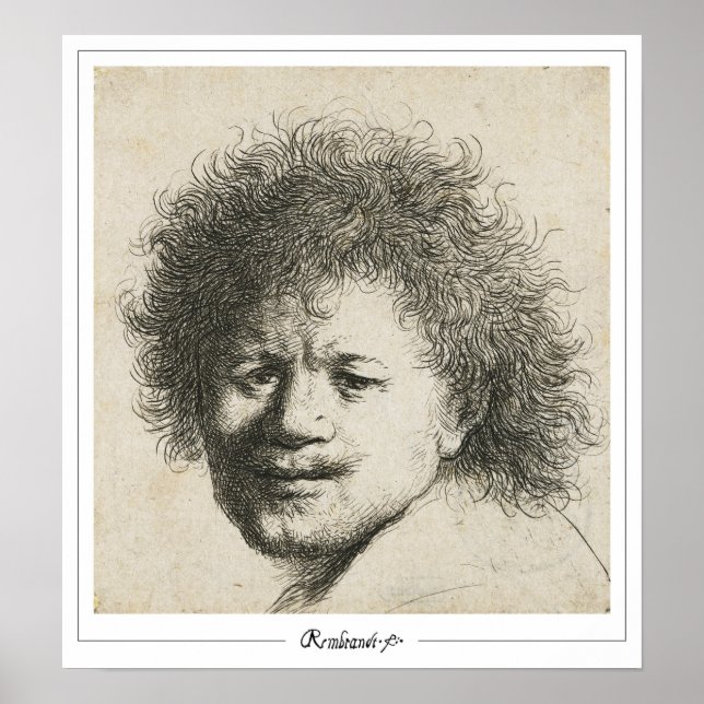 Poster d'art Rembrandt van Rijn Zedign #363 (Devant)