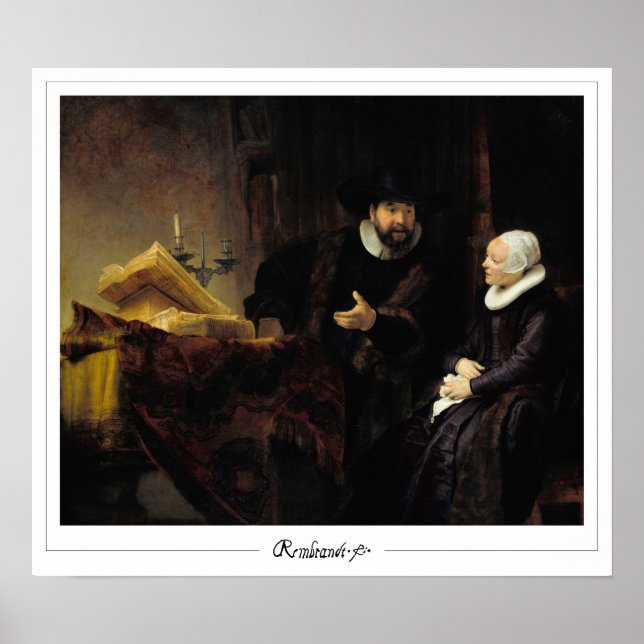 Poster d'art Rembrandt van Rijn Zedign #669 (Devant)