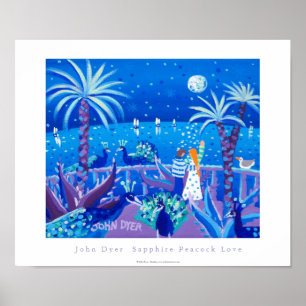 Poster d'art : Sapphire Peacock Love, Côte d'Azur