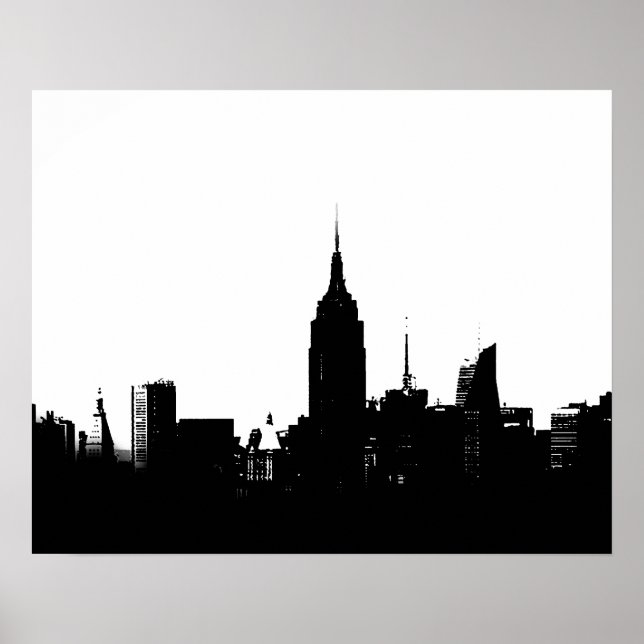 Poster d'art Silhouette de New York City (Devant)
