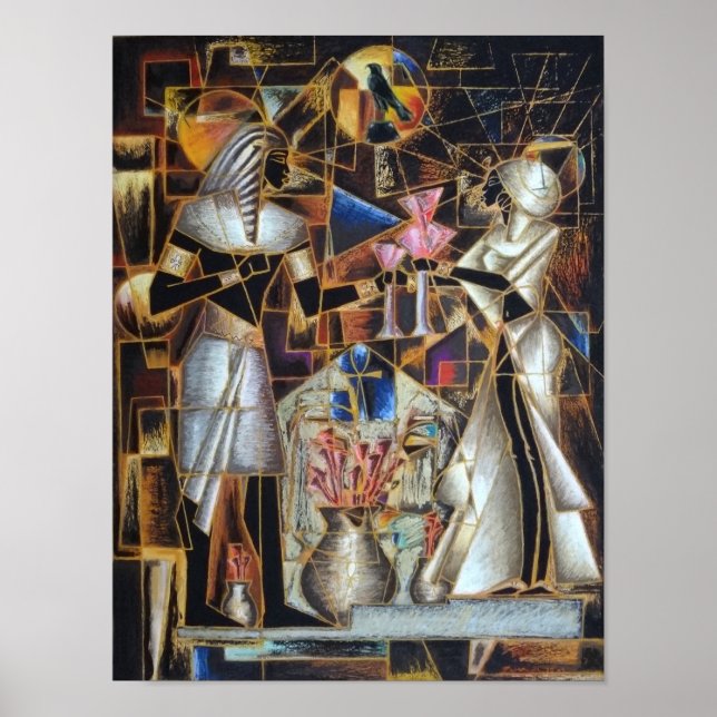 Poster d'art sur le mariage kémétique (Devant)