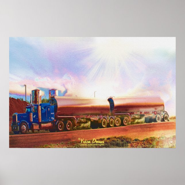 Poster d'art sur le transport routier de camion-ci (Devant)